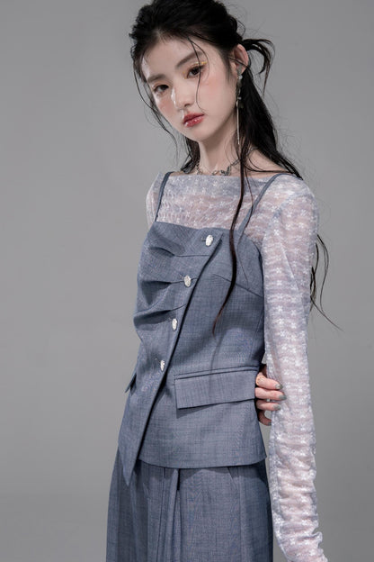 Star Sparkle Pleated Pants Set-Up