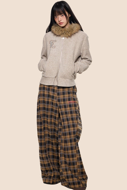 Autumn Fur Hooded Cardigan Jacket