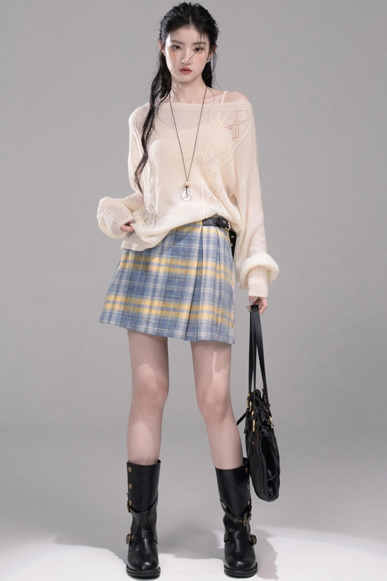 Soft Mist Bat Sleeve Pullover Sweater