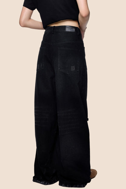 Distressed Ripped American Vintage Straight Pants