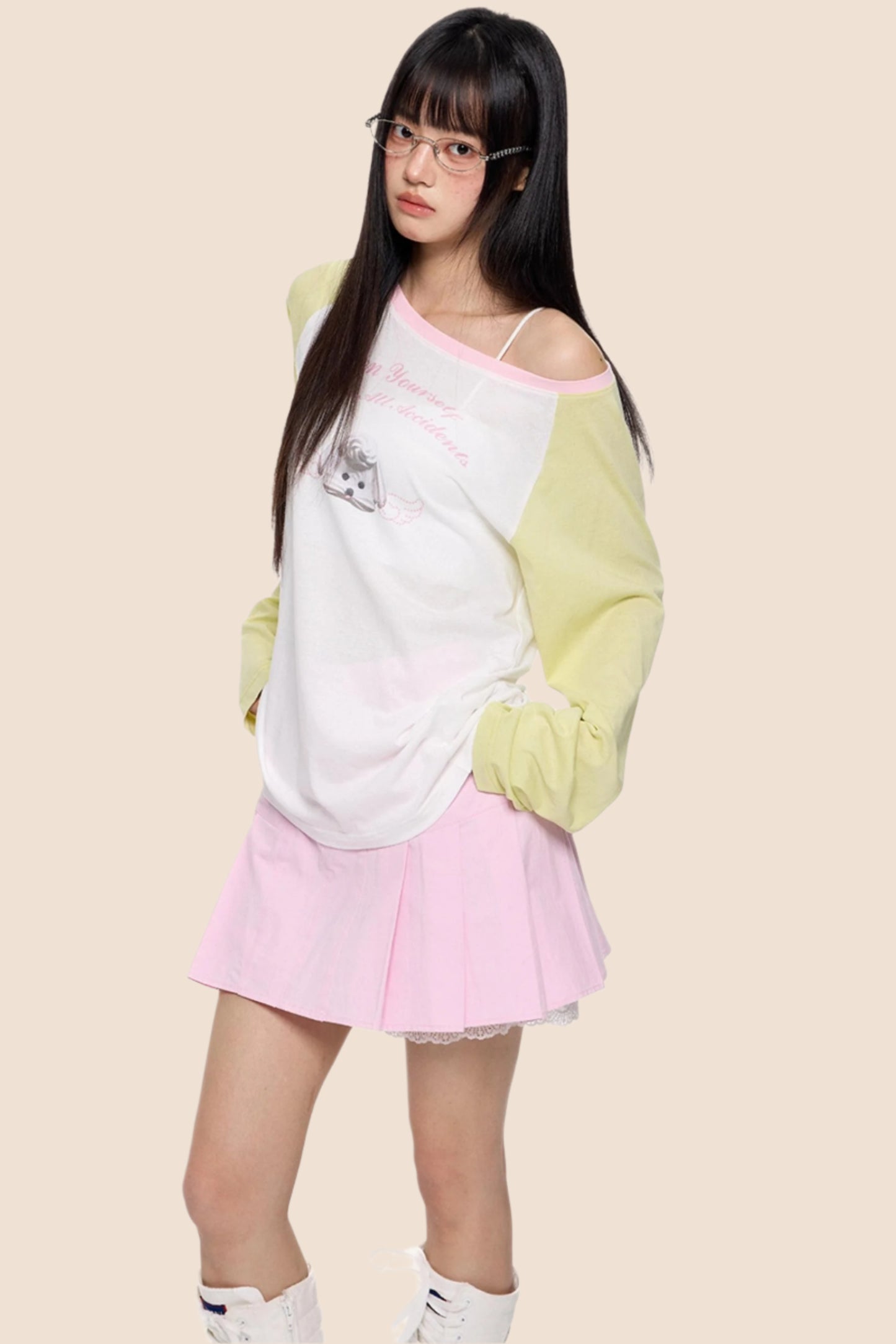 Color Block Sun Protection Smock Top