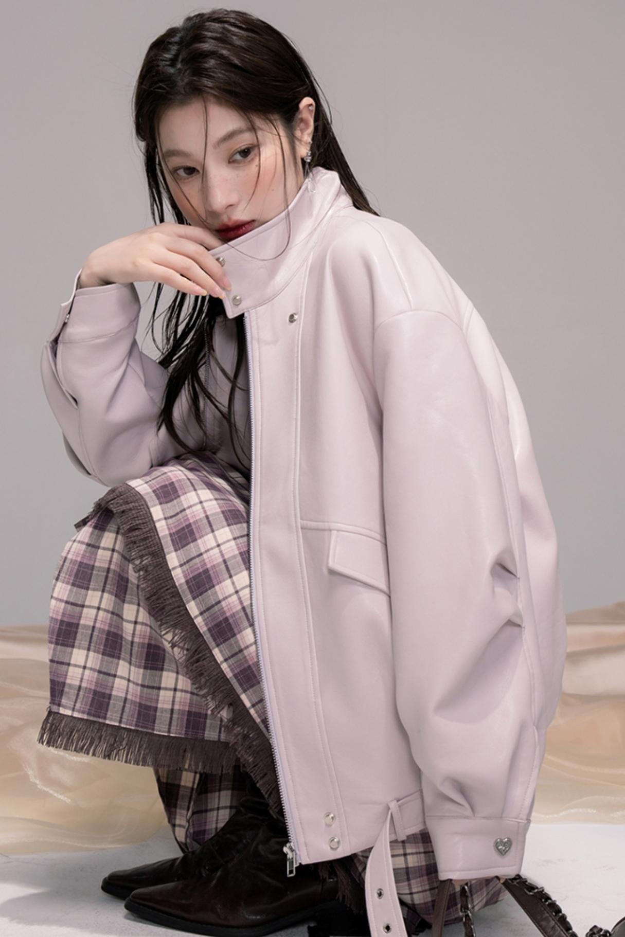 Rio Purple Leather Jacket