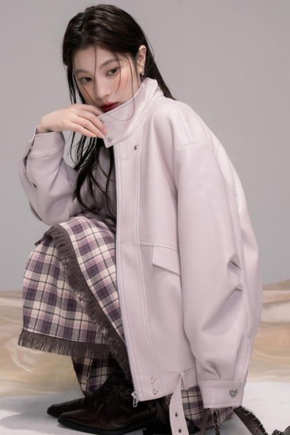 Rio Purple Leather Jacket