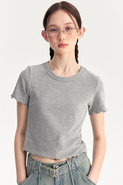 Bow Knit Vest With T-Shirt Set-Up