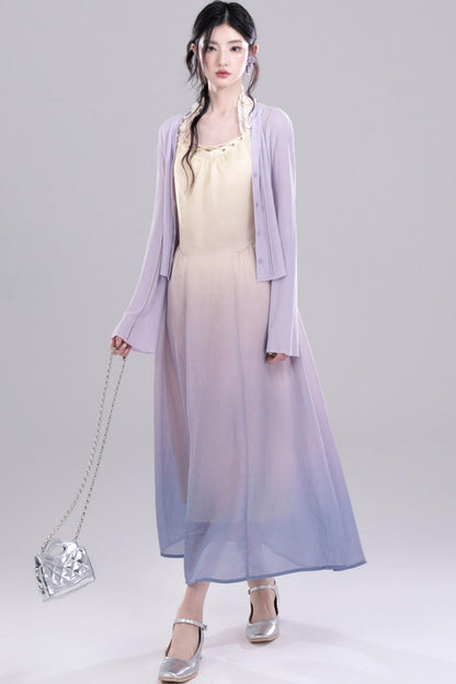 Romantic Purple A-Line Dress
