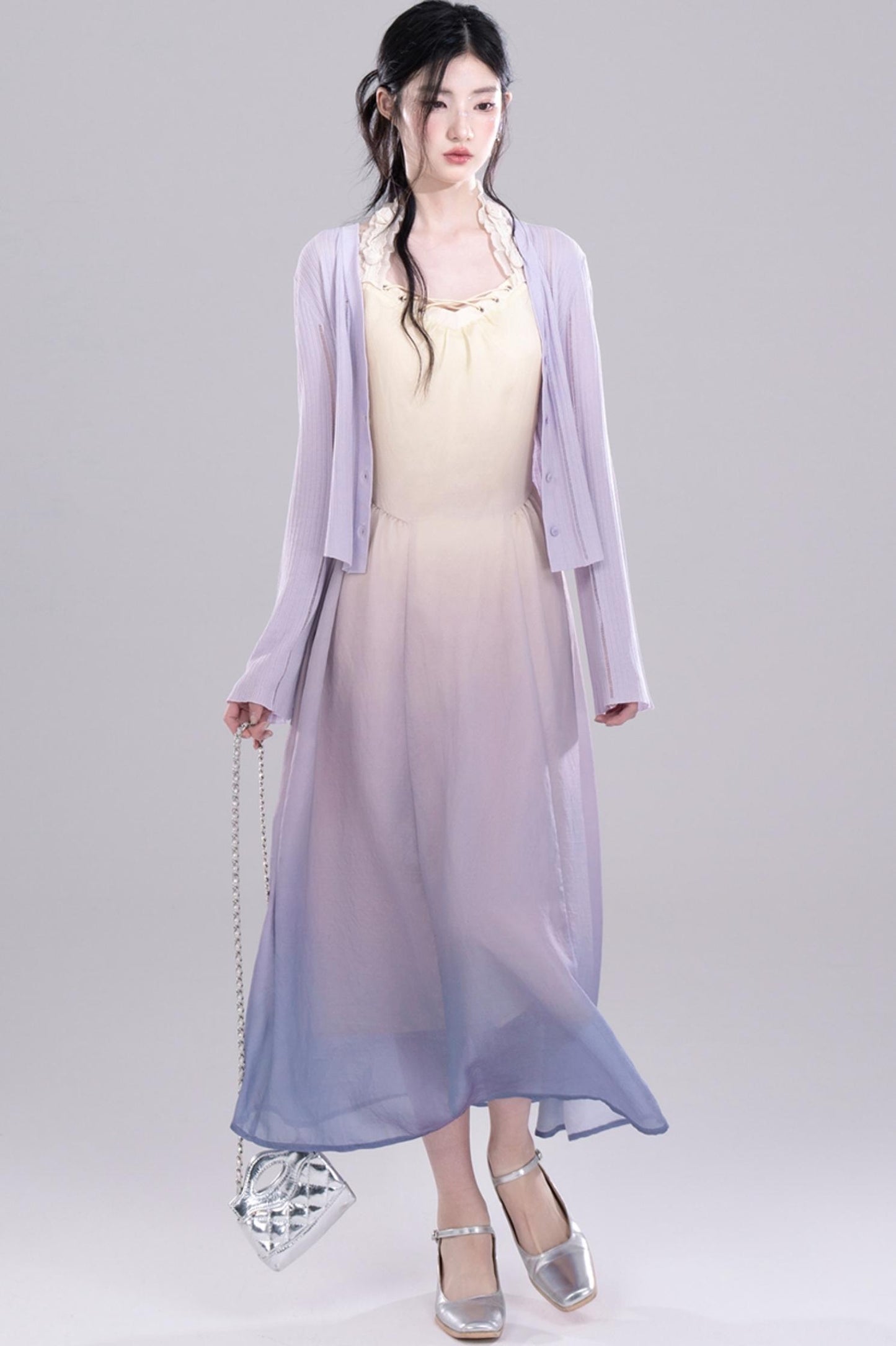 Romantic Purple A-Line Dress