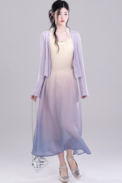 Romantic Purple A-Line Dress