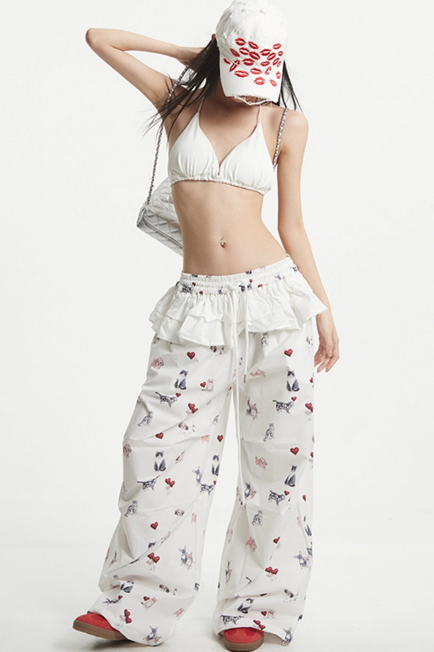 White Wide Leg Pants