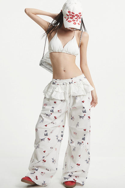 White Wide Leg Pants