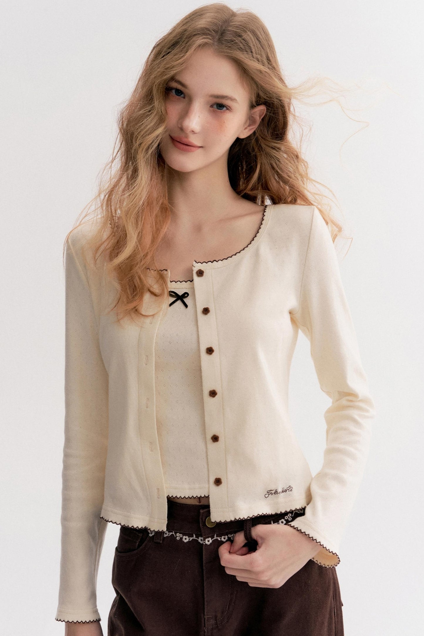 Romantic Autumn Lace Knit Cardigan