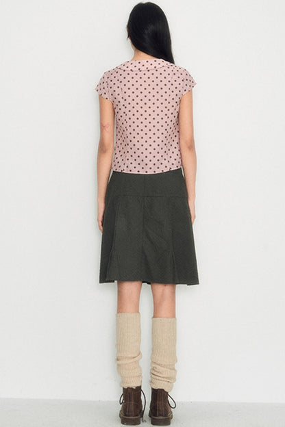 Sweet Pink Polka Dot Doll Collar Shirt