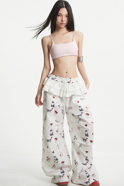 White Wide Leg Pants