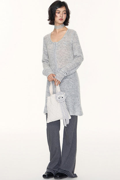 Star Jacquard Knit Cardigan Top