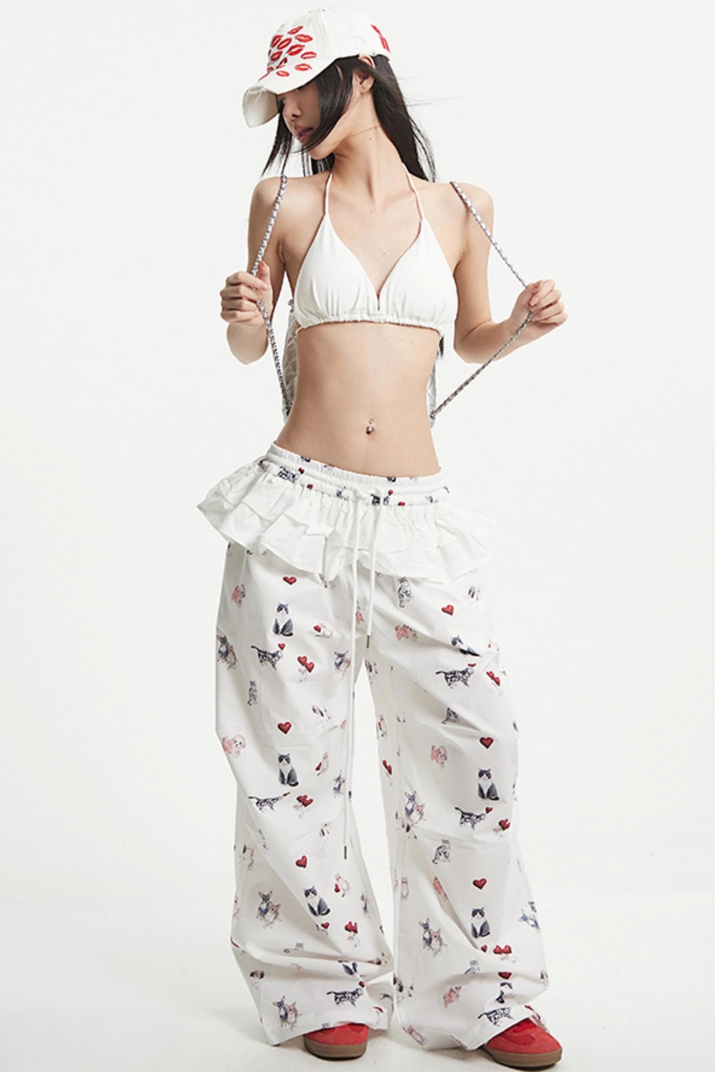 White Wide Leg Pants