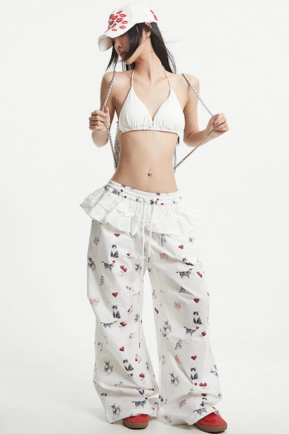 White Wide Leg Pants