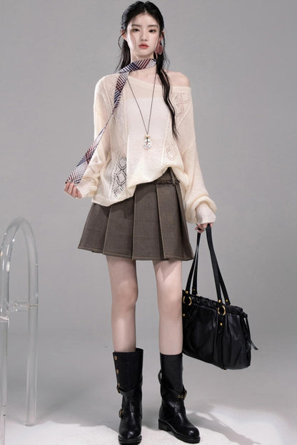 Soft Mist Bat Sleeve Pullover Sweater