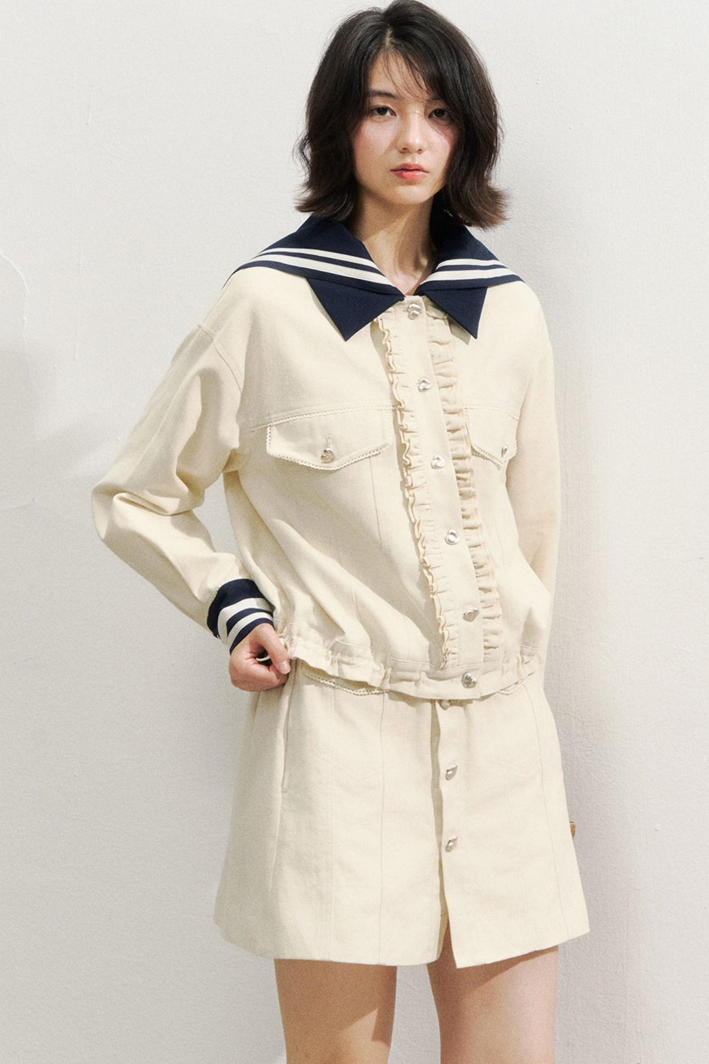 Navy Fashioned Jacket Set-Up