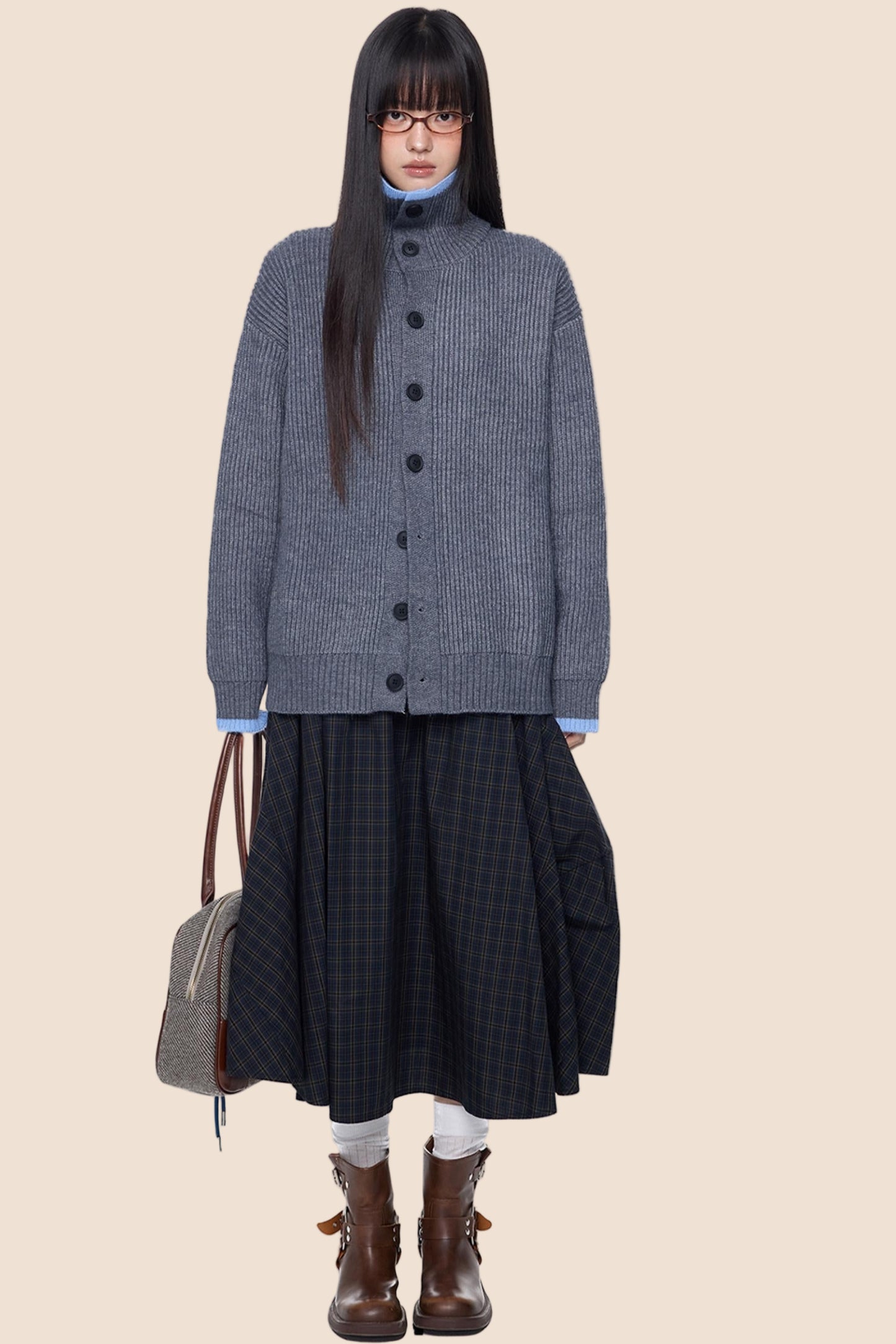 Vintage Stripe Knitted Cardigan