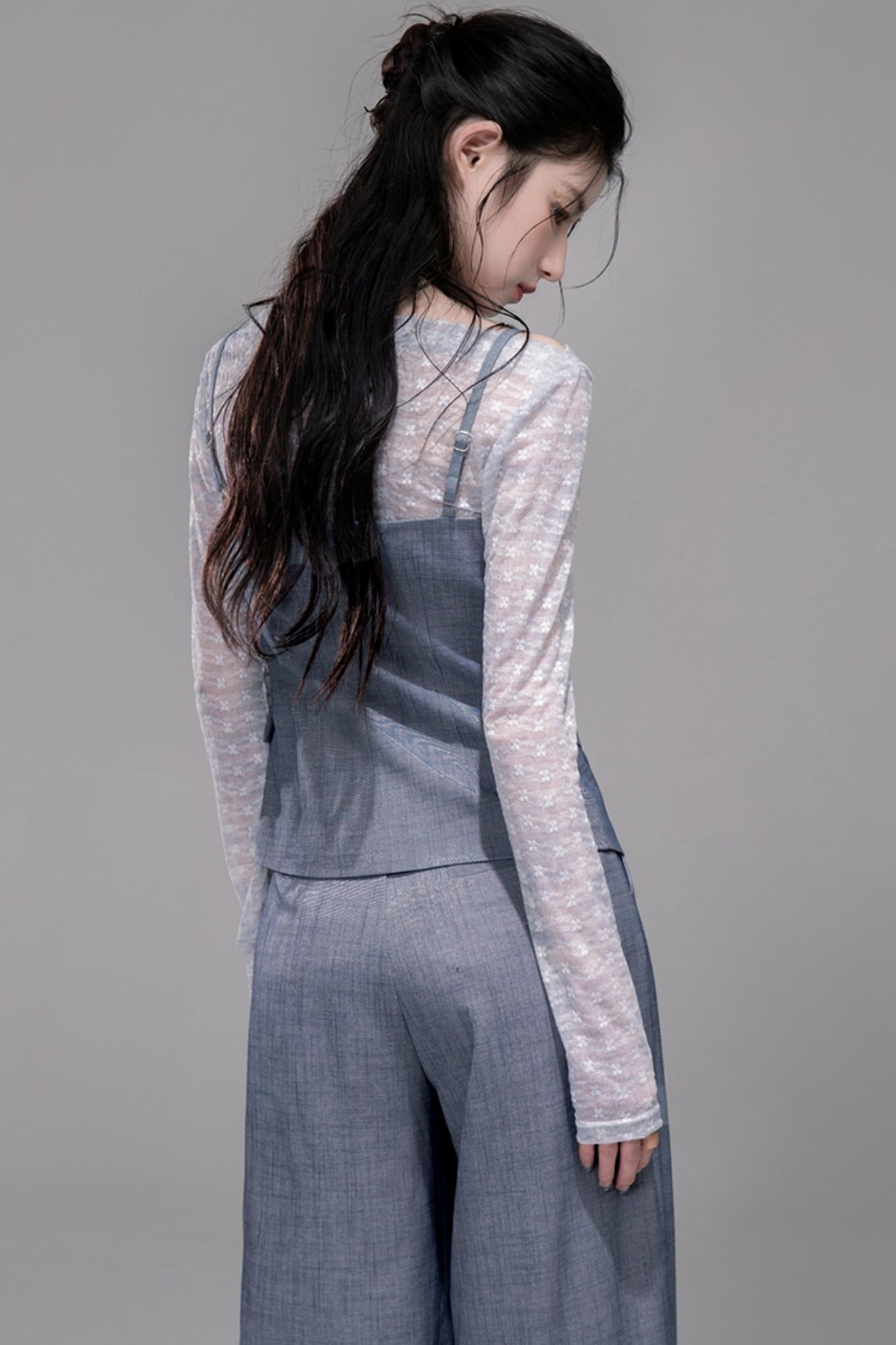 Star Sparkle Pleated Pants Set-Up