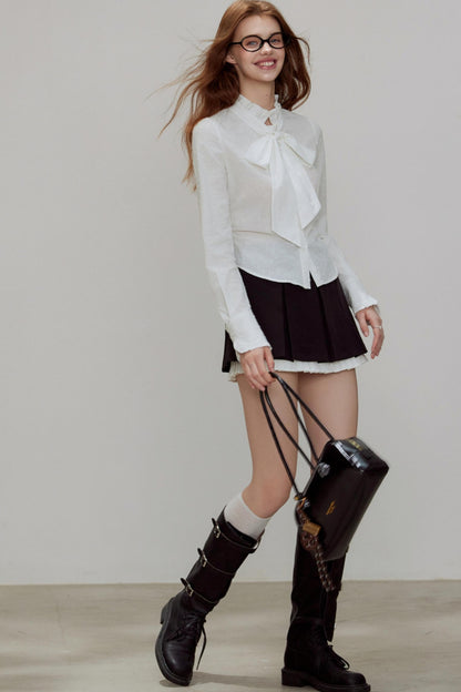 Autumn Pleated A-Line Skirt