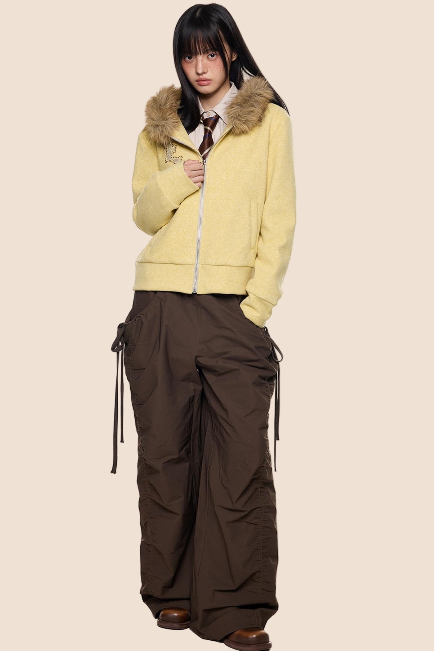 Autumn Fur Hooded Cardigan Jacket