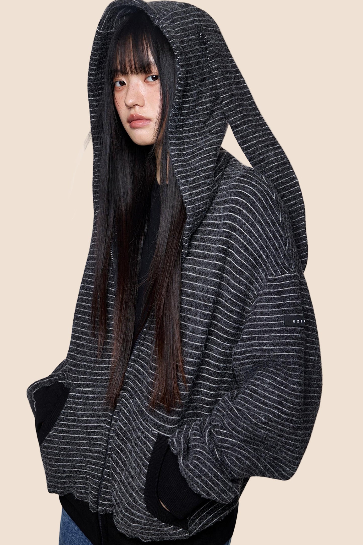 Lazy Vintage Rabbit Hooded Jacket