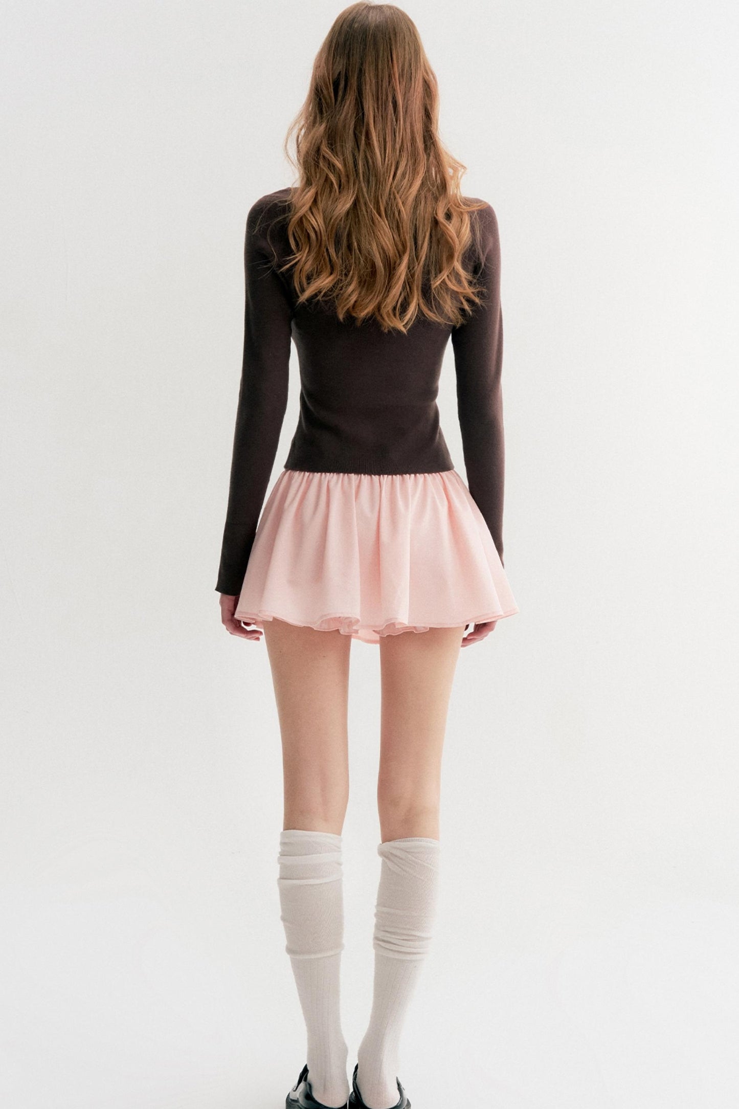 French Chain Sleeve Knit Top