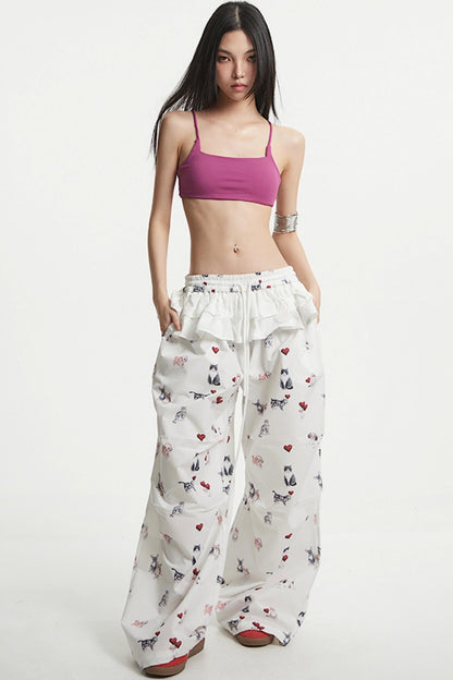 White Wide Leg Pants