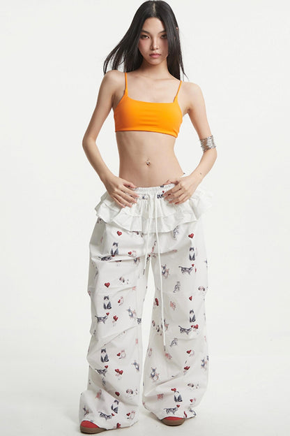 White Wide Leg Pants