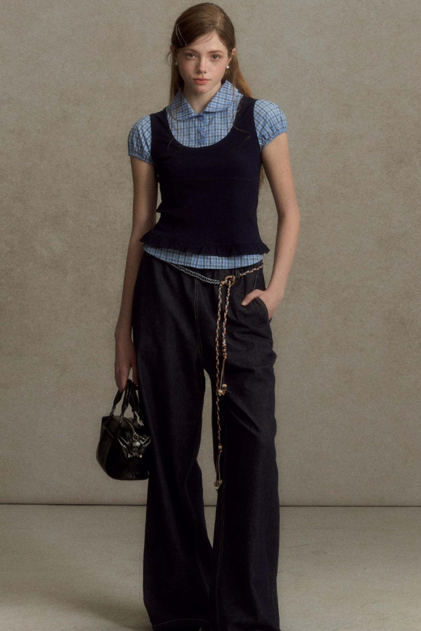 Chic Plaid Bubble Top