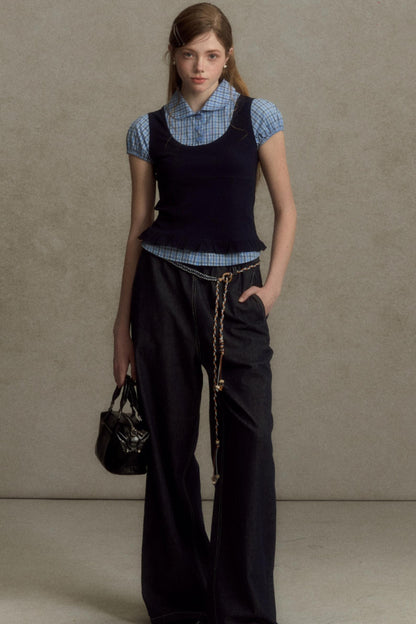 Chic Plaid Bubble Top