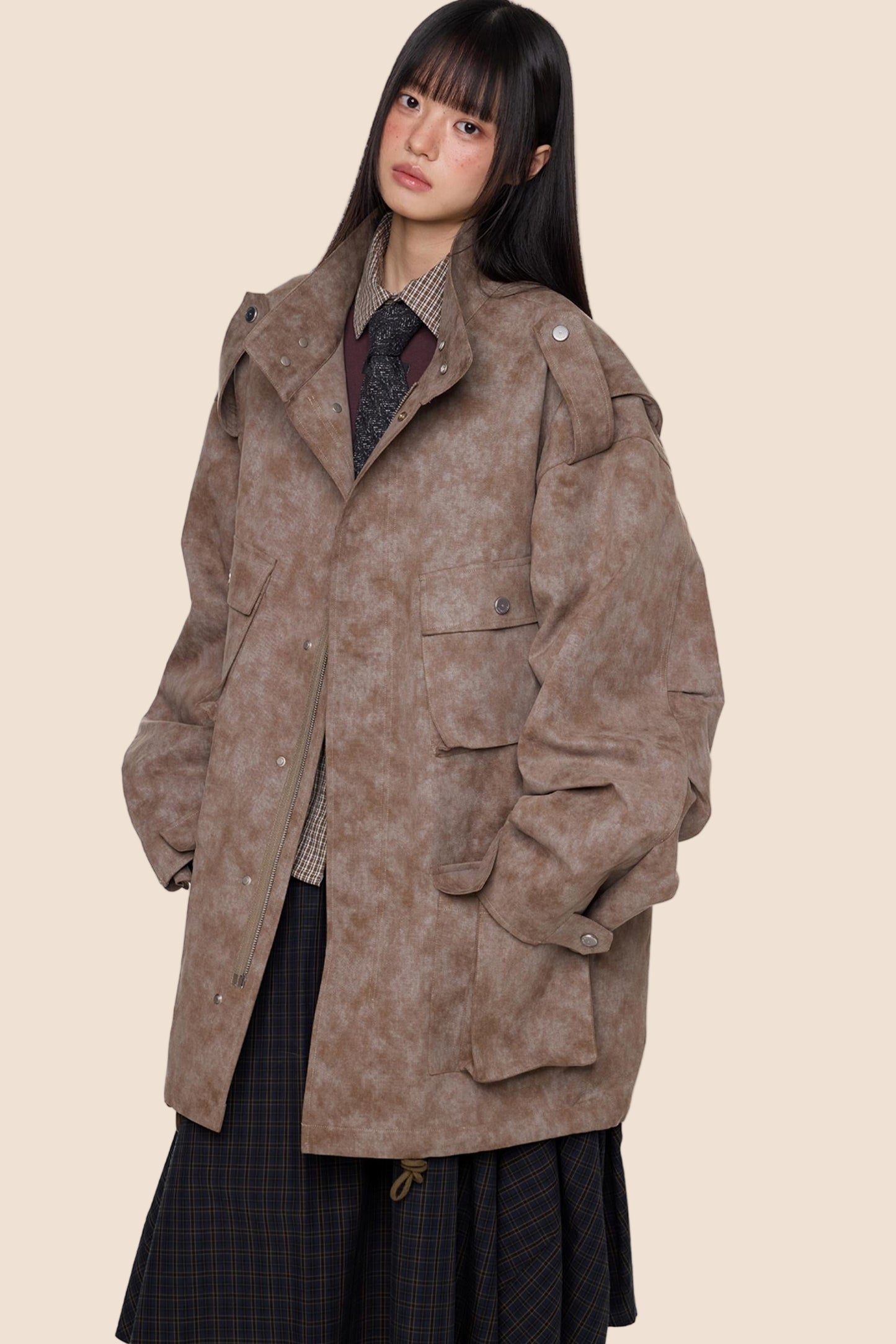 Stand Up Vintage Midi Jacket