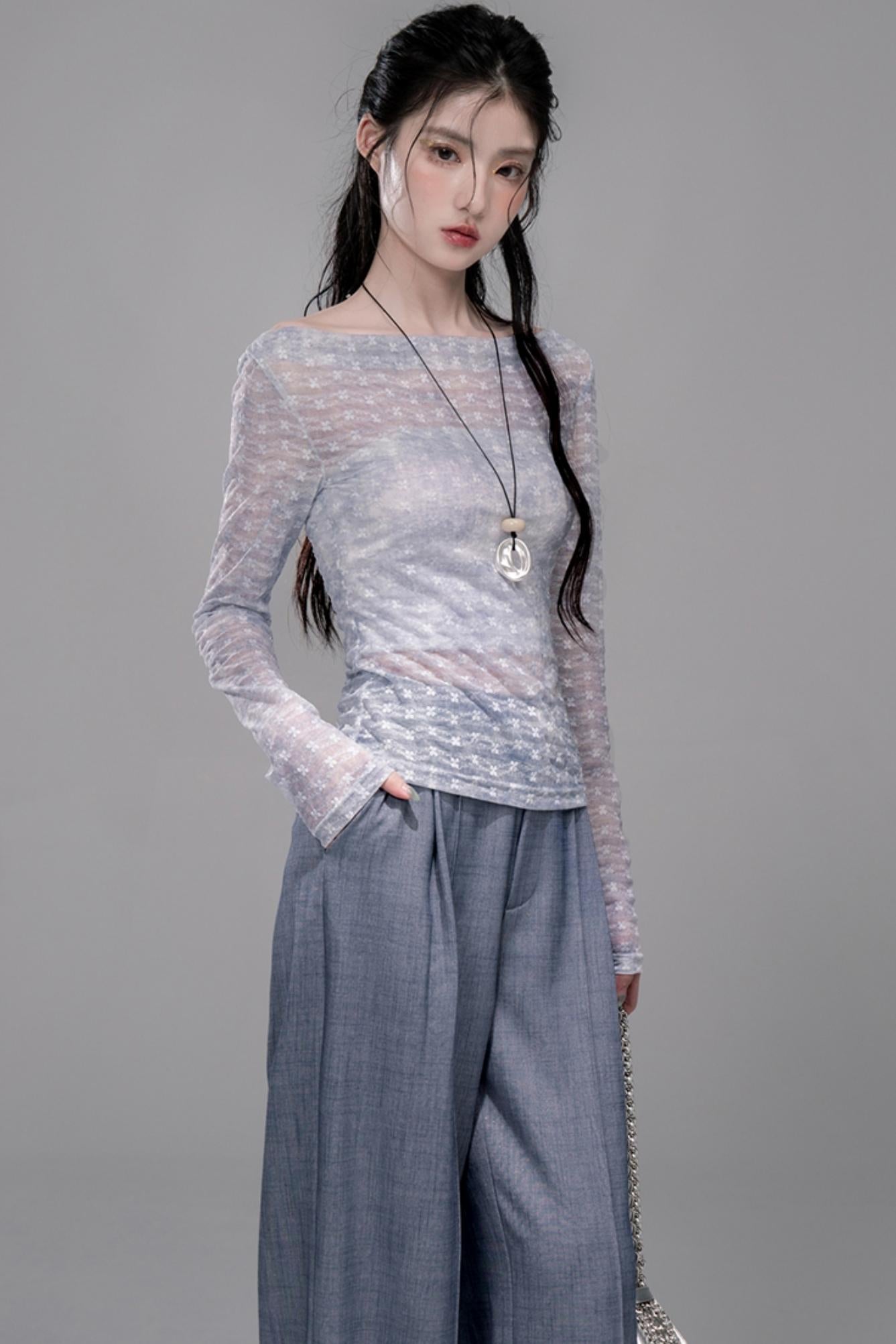 Star Sparkle Pleated Pants Set-Up