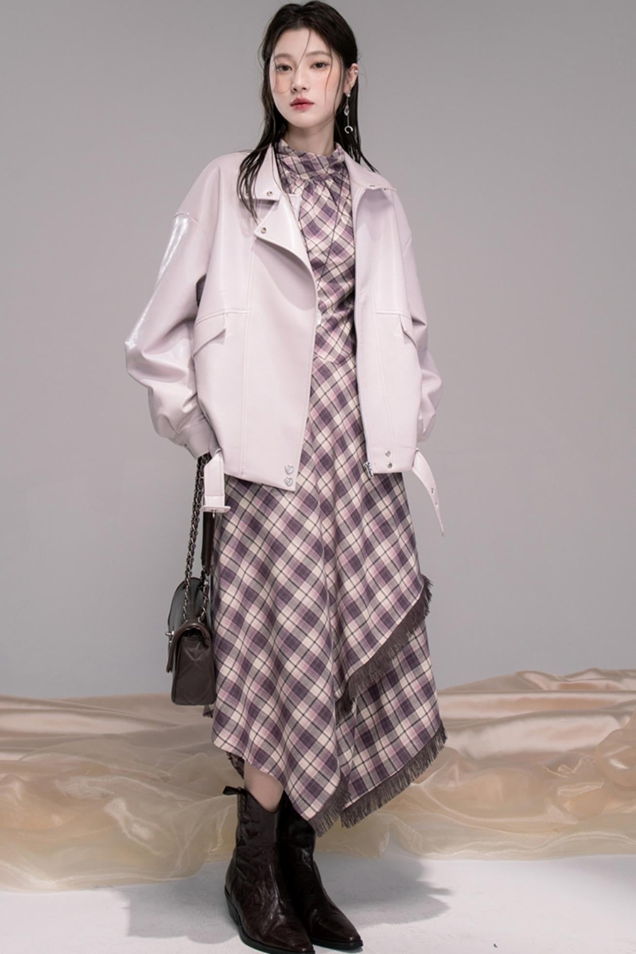 Rio Purple Leather Jacket