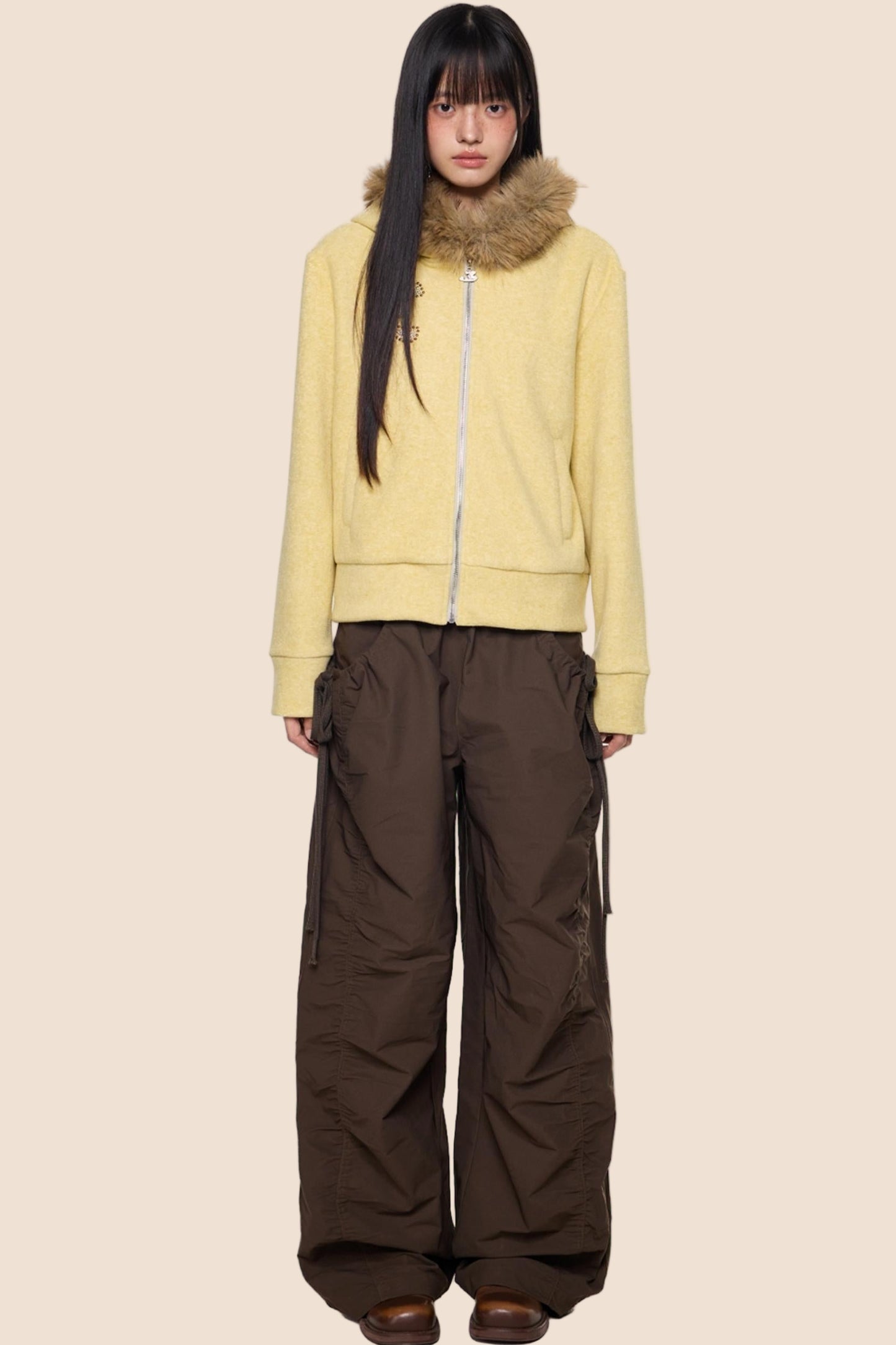 Autumn Fur Hooded Cardigan Jacket