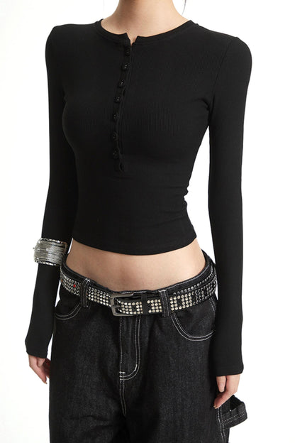 Solid Color Long Sleeve T-Shirt