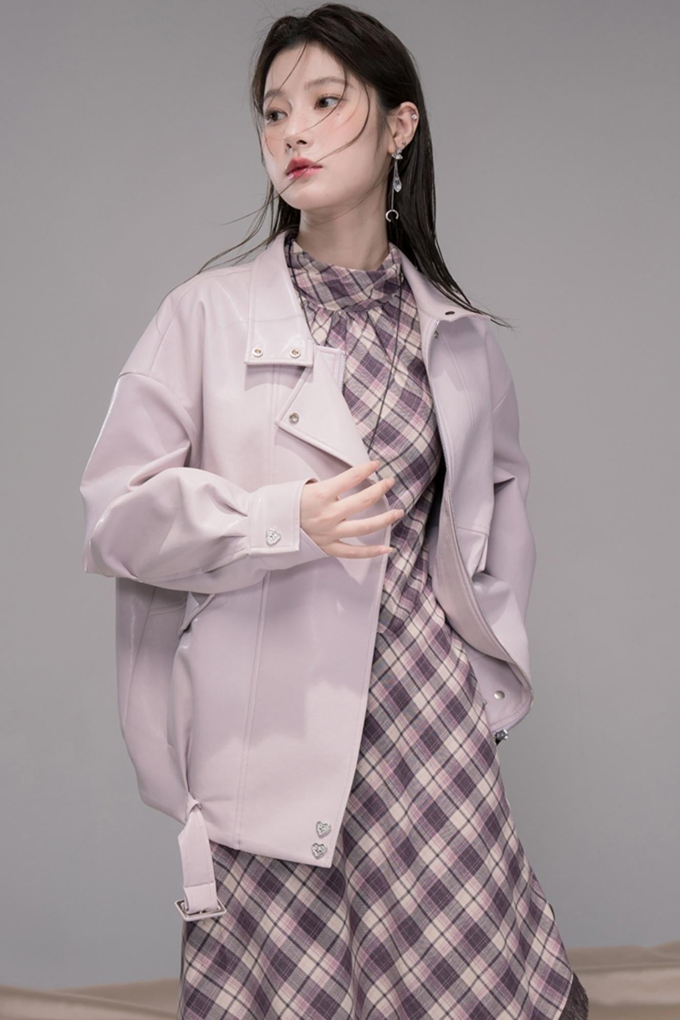 Rio Purple Leather Jacket