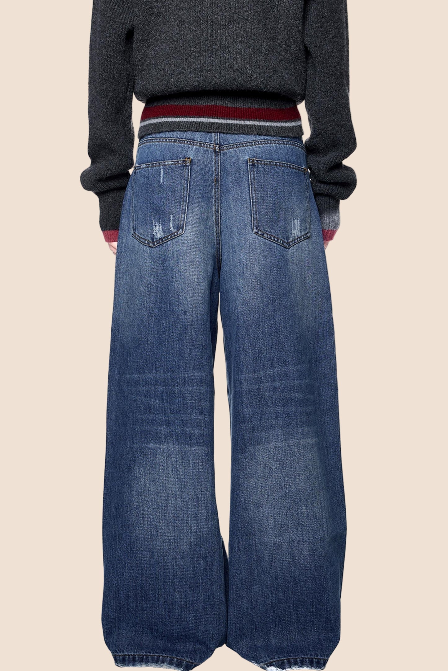 Distressed Ripped American Vintage Straight Pants