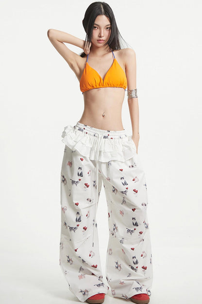 White Wide Leg Pants