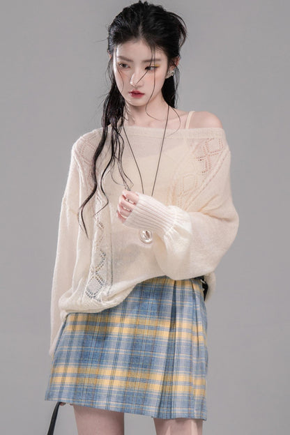 Soft Mist Bat Sleeve Pullover Sweater