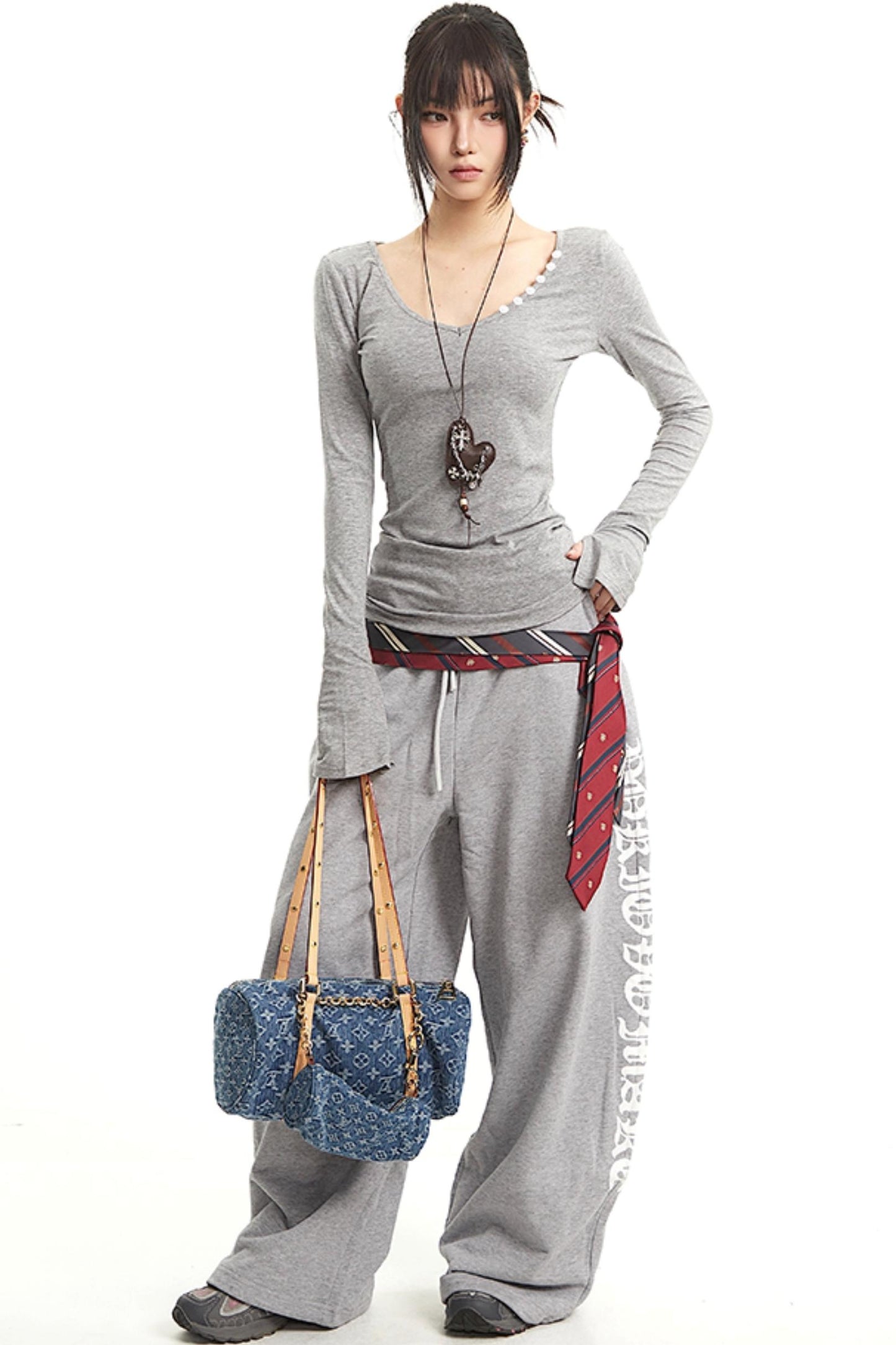 Vintage V-Neck Striped Tee