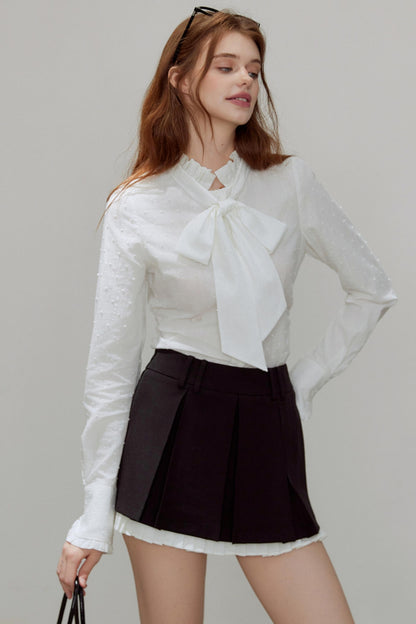 Autumn Pleated A-Line Skirt