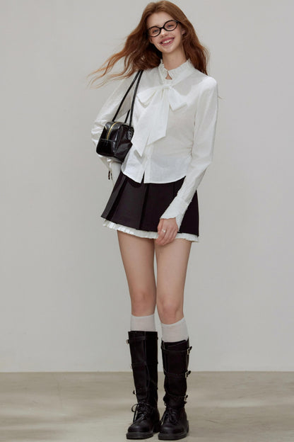 Autumn Pleated A-Line Skirt