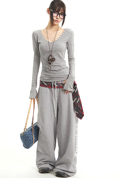 Vintage V-Neck Striped Tee