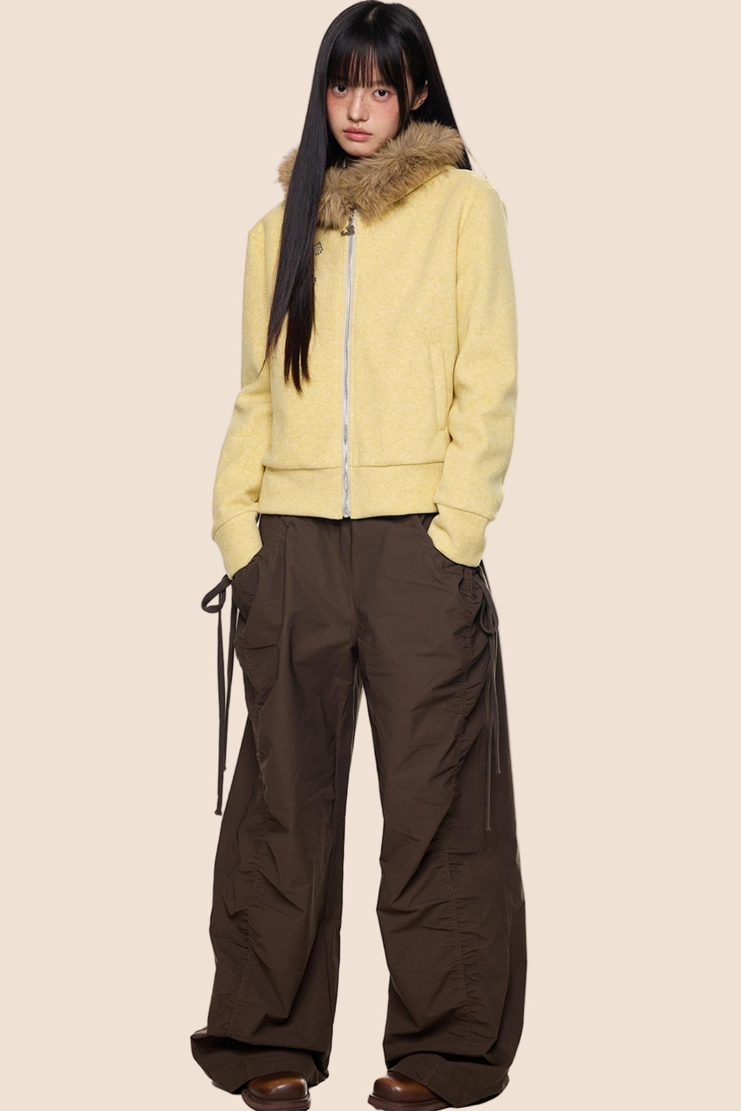 Autumn Fur Hooded Cardigan Jacket