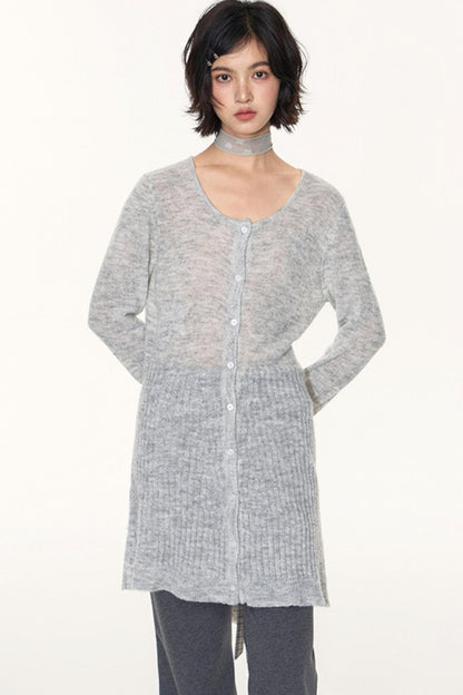 Star Jacquard Knit Cardigan Top