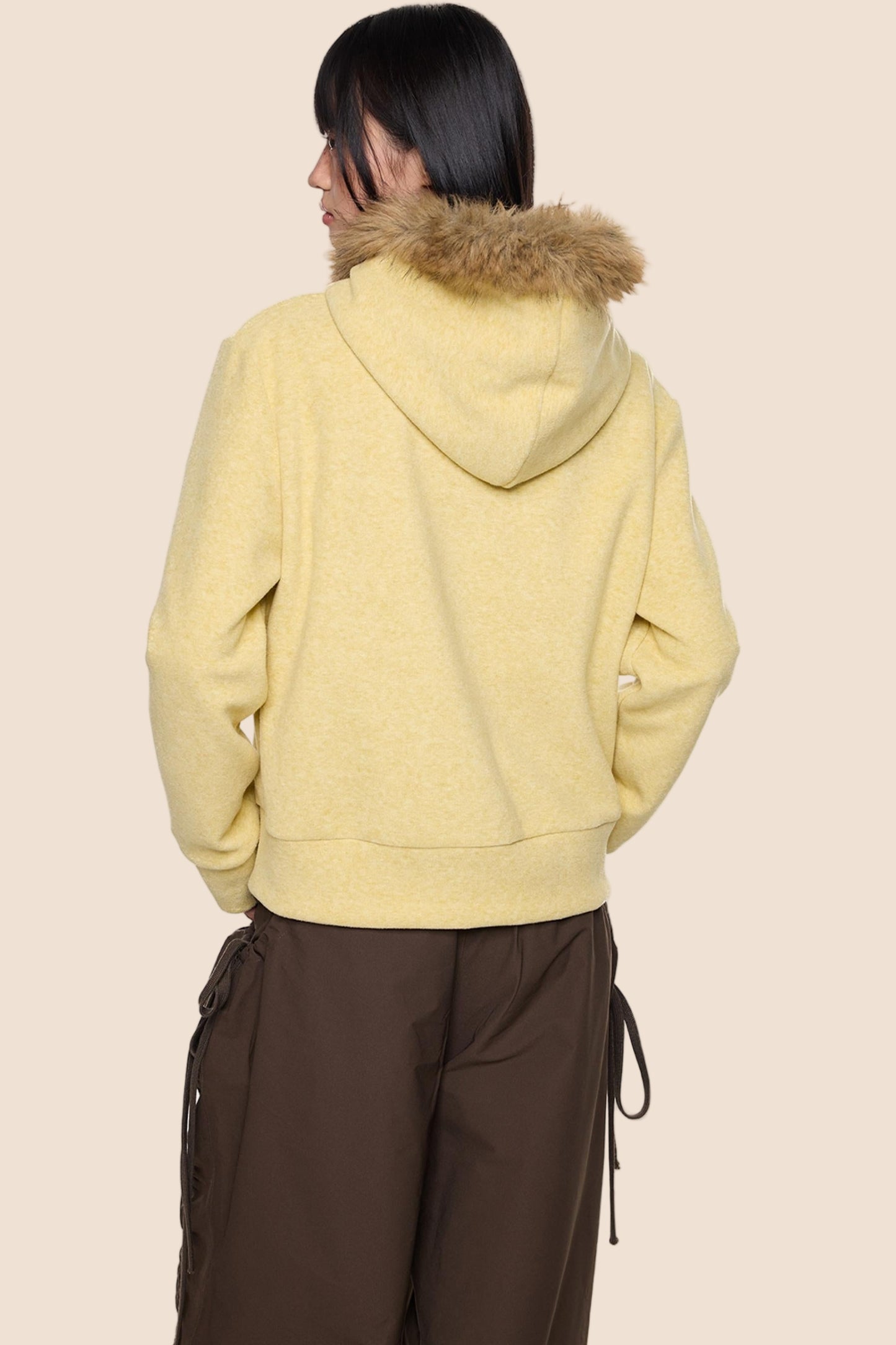 Autumn Fur Hooded Cardigan Jacket