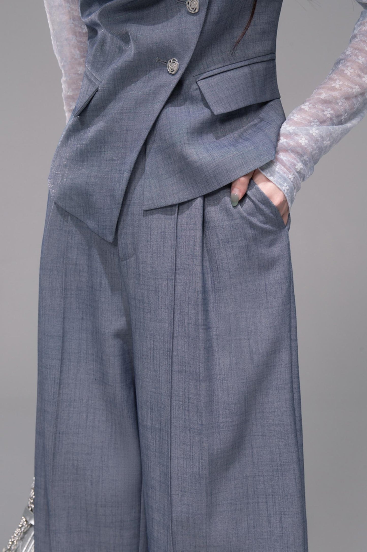 Star Sparkle Pleated Pants Set-Up