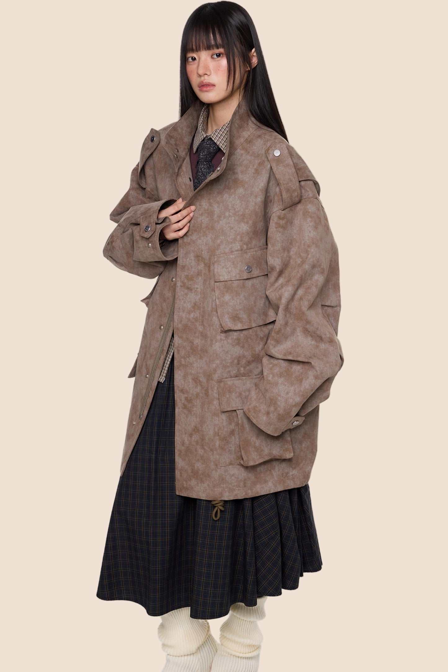 Stand Up Vintage Midi Jacket