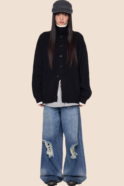 Vintage Stripe Knitted Cardigan